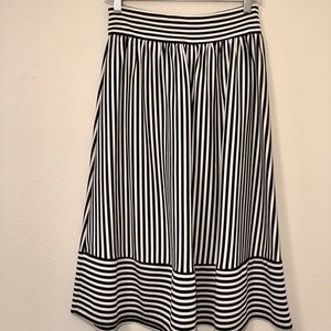 Forever 21, full A-line, polyester striped skirt